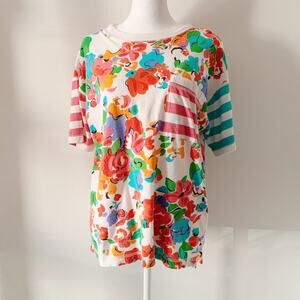Vintage Carole Little Floral Shirt Size SP